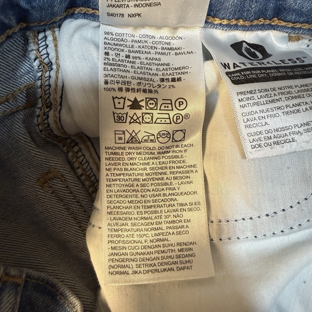 Levi's Mile High Wide Leg Cropped Jeans Womens Size 25 Blue Button Fly Preppy - Picture 5 of 10